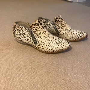 MATISSE leopard bootie with lucite heel